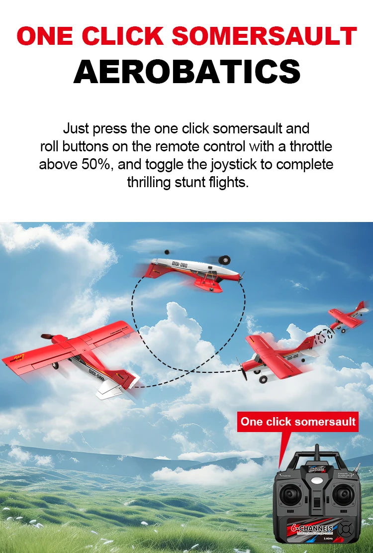 M7 Moore Off-road Aircraft Qidi560 RC Plane EPP 4CH Remote Control Brushless Airplane with LED light Model Toys for Children
