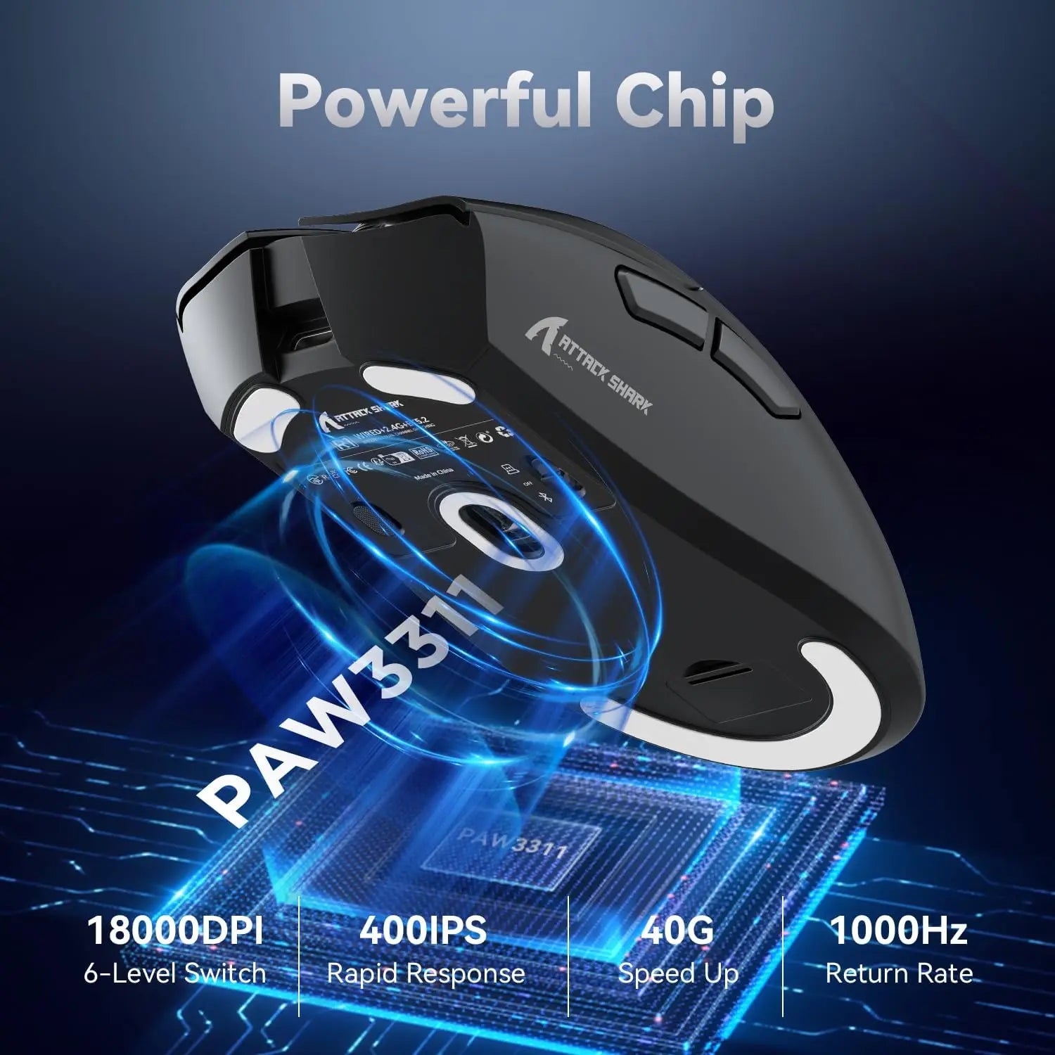 SUPERLIGHT Mouse, PixArt PAW3311 Gaming Sensor, BT/2.4G Wireless/Wired Gaming Mouse