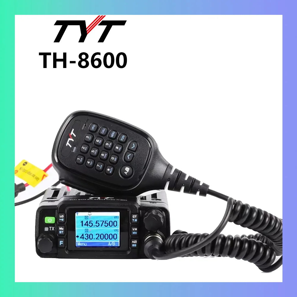 TYT TH-8600 25W Mini Car Radio IP67 Waterproof Dual Band VHF/UHF Moblie Radio Long Range 200 Channel Mobile Radio Ham Car Radio