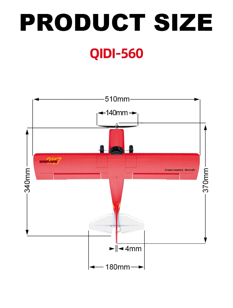 M7 Moore Off-road Aircraft Qidi560 RC Plane EPP 4CH Remote Control Brushless Airplane with LED light Model Toys for Children