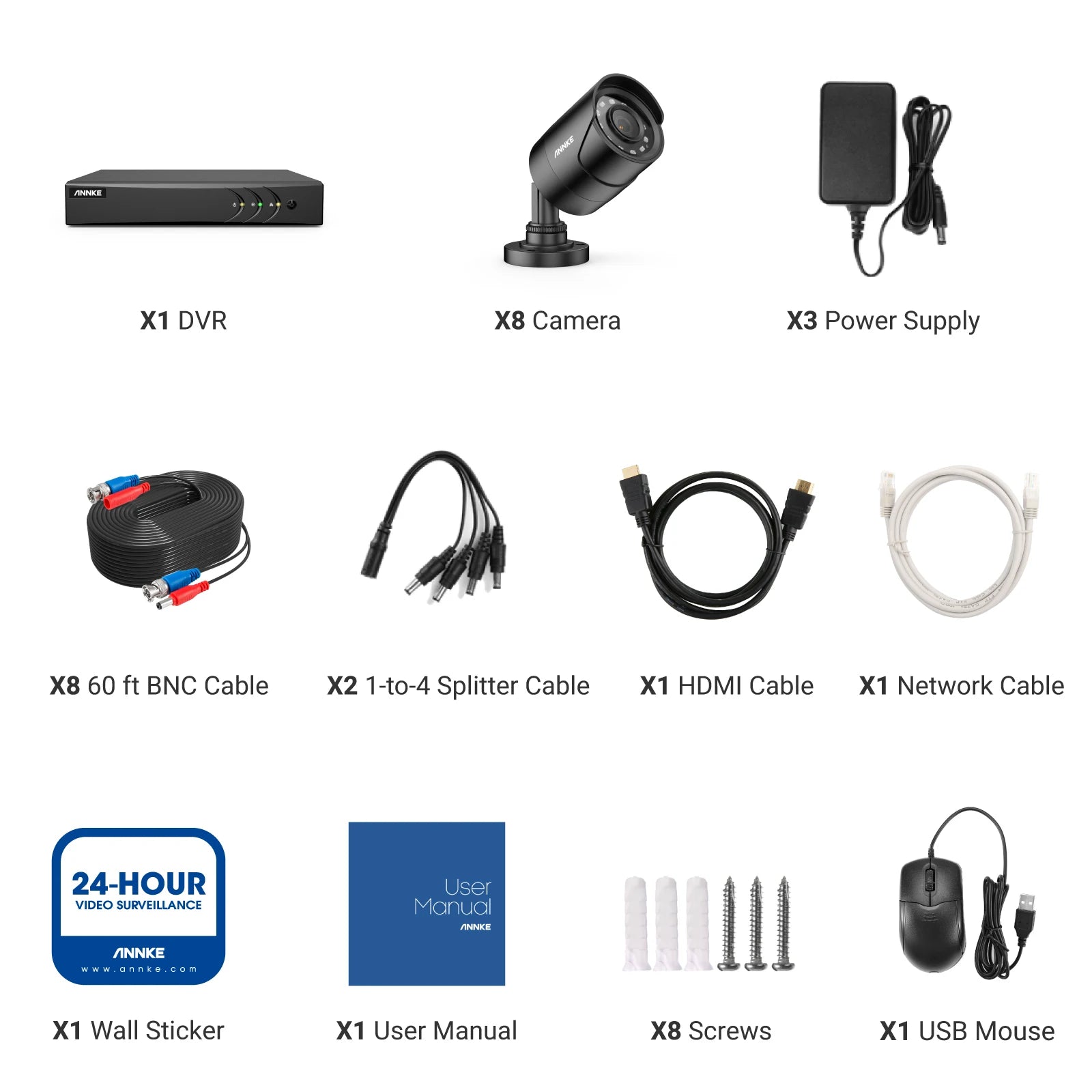 8CH CCTV Camera Video Surveillance Kit 5MP DVR Smart IR Security Camera Waterproof Night Vision Motion Detection System