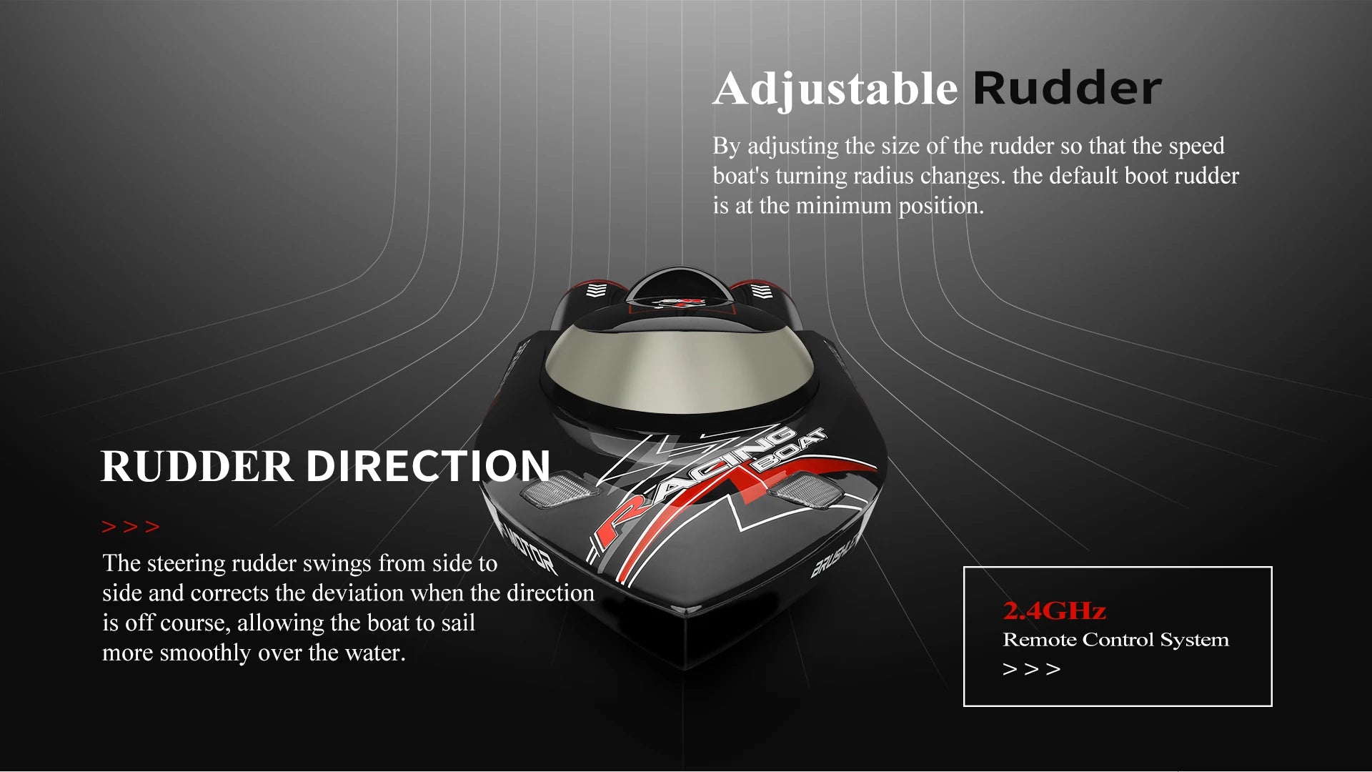 WLtoys WL916 RC Boat 2.4Ghz 55KM/H Brushless High Speed Racing Ship Remote Control Speedboat Toys For Adults with 2 Batteries