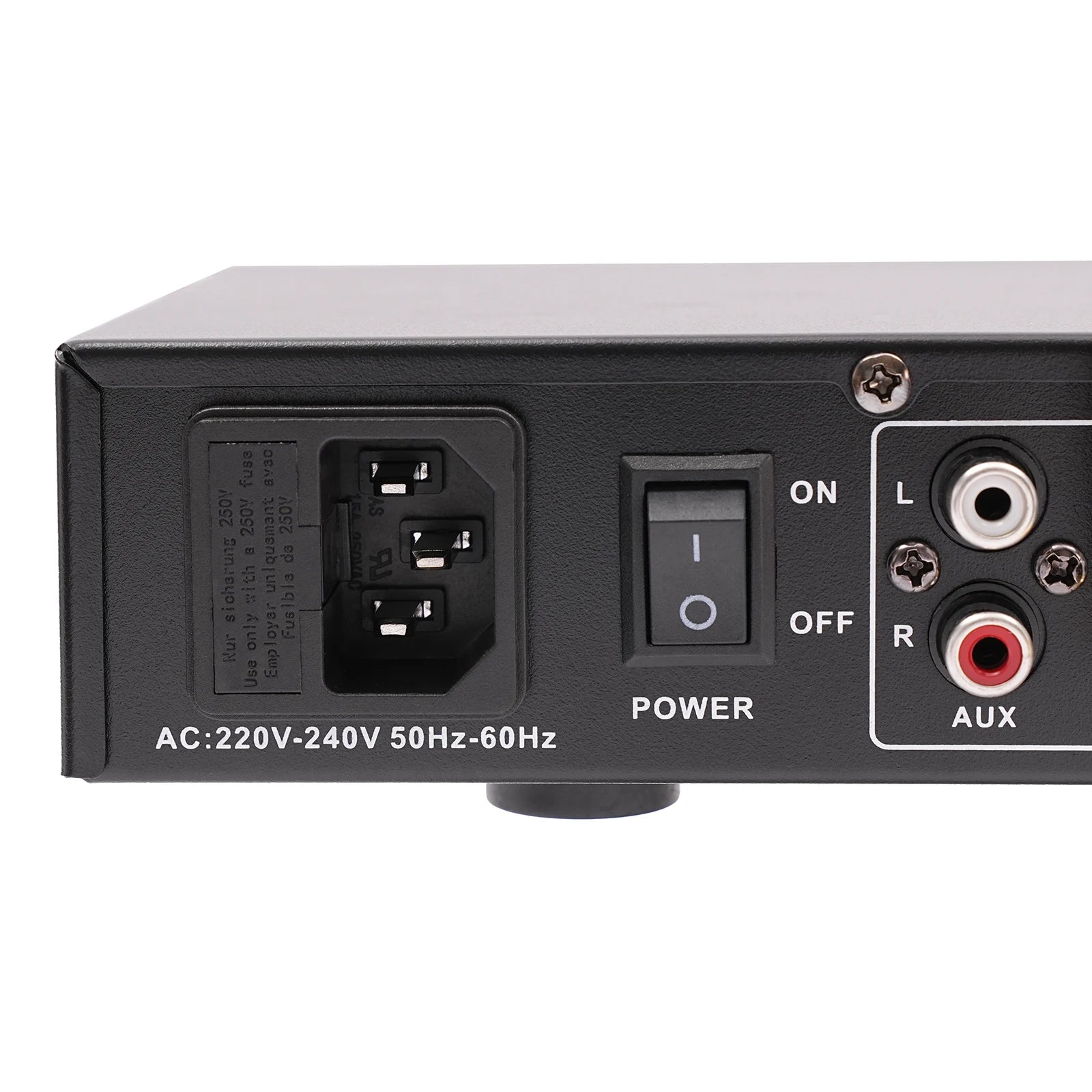 Professional 4-Mic Karaoke Mixer, Non-slip, Ati-howling, Bluetooth & USB & Optical Audio with Anti-Feedback & EQ Controls