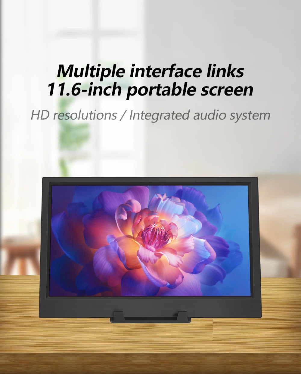 11.6 inch Portable Monitor 16:9 60Hz game screen 45% NTSC 250Cd/m² Laptop Mac Xbox PS4/5 Switch Display Type-c interface