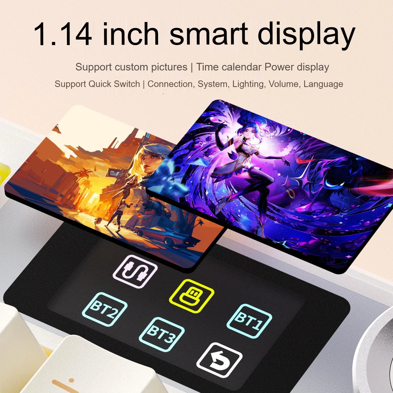 Gaming Mechanical Keyboard Full Size Custom Backlight Hot Swappable Wireless Bluetooth Hifi Switch
