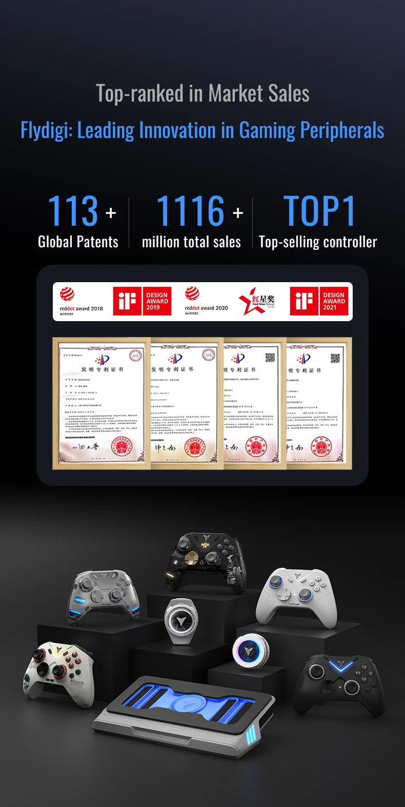 Flydigi Vader 4 Pro Wireless Gaming Controller Athletic Elite Handle Gamepad With Hall Rocker For Nintendo Switch/Android/PC