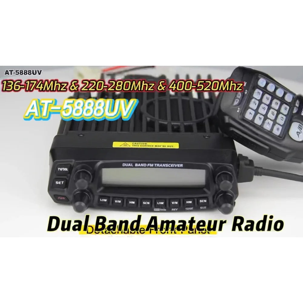 2025 NEW Anytone AT-5888UV III Tri Band Mobile Transceiver 50Watt VHF/220/UHF Car Truck Amateur Radio HAM Two Way Radio
