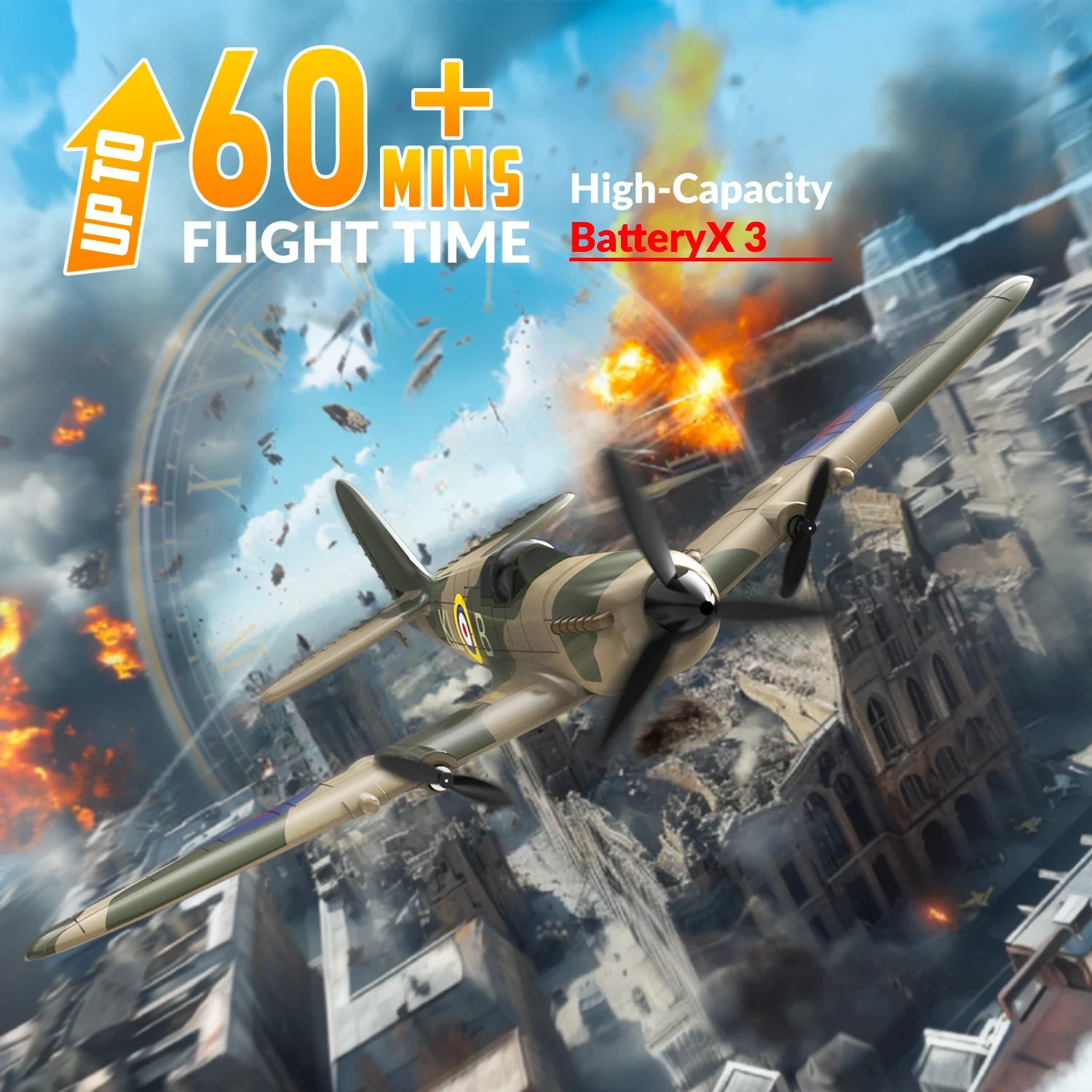 RC Planes for Adults Kids Beginners, 3 Channel RC Airplane with 2.4GHz 6-axis Gyro Stabilizer, RTF,Easy to Fly