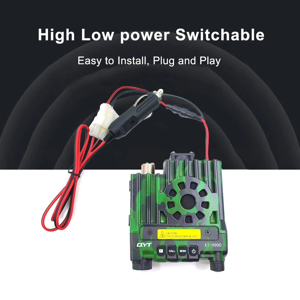 QYT KT8900 25W Mini Radio UV Transceiver DTMF Mobile Radio kt-8900 Dual Band 144&430MHz Walkie Talkie