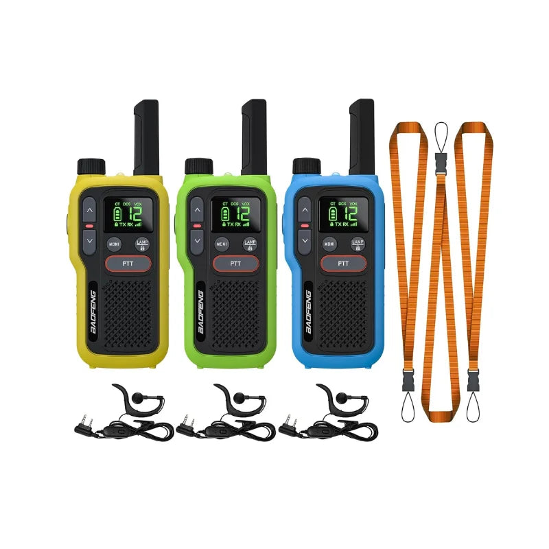GT-18 Walkie Talkie PMR446 License Free Radio for Kids Adults, Long Range Rechargeable Walky Talky 1500mAh Battery