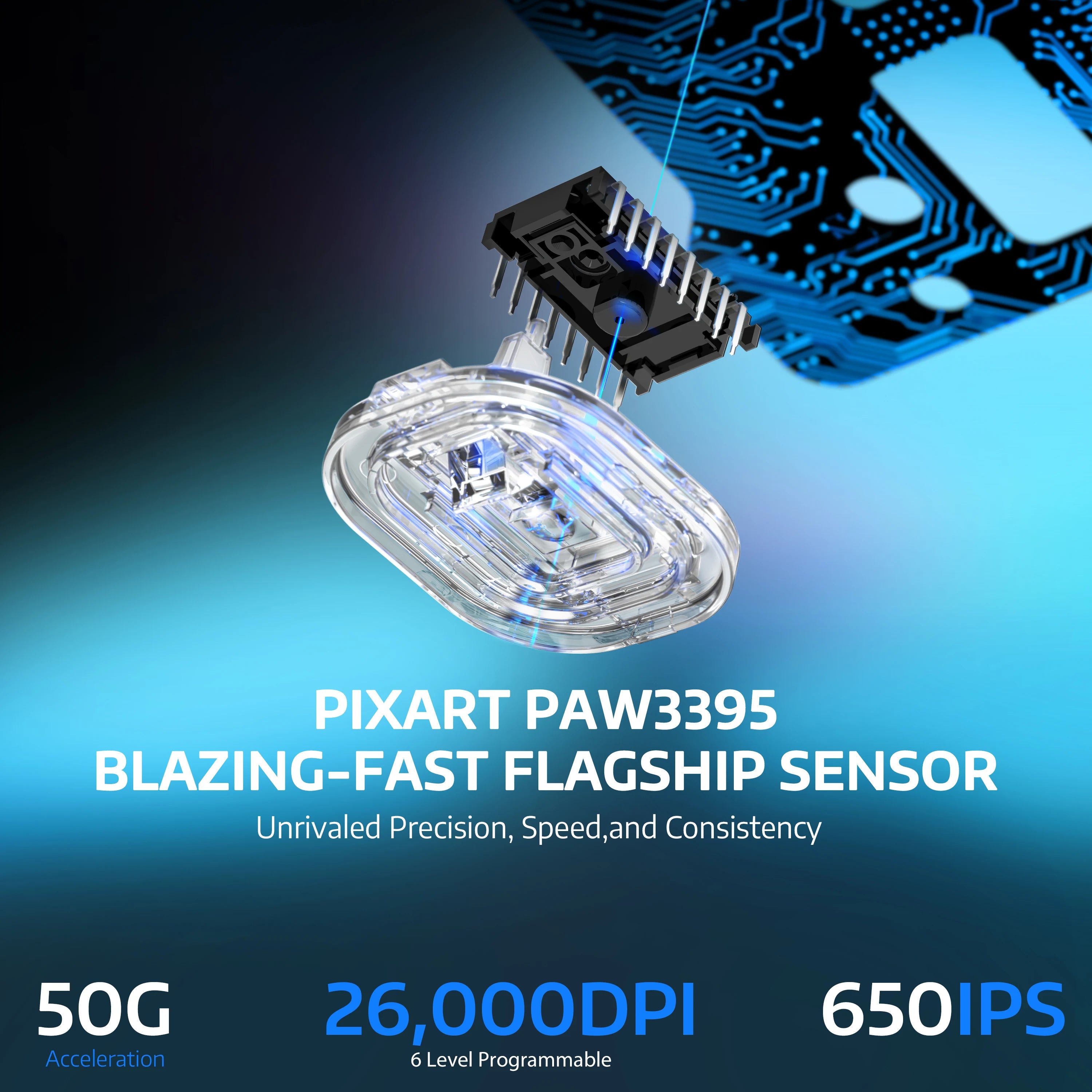 ATTACK SHARK X6 49g SUPERLIGHT Mouse with Magnetic Charging Dock,26000 DPI PAW3395 Gaming Sensor,BT/2.4G Wireless/Wired