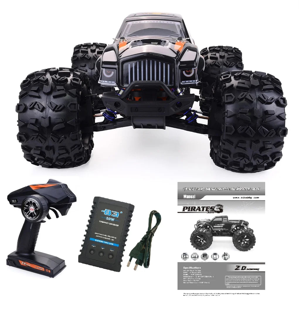 1/8 ZD Racing MT8 RTR 4WD Monster Truck Electric Off-Road Racing High-Speed Remote Control Model Car Children's Toy Gift