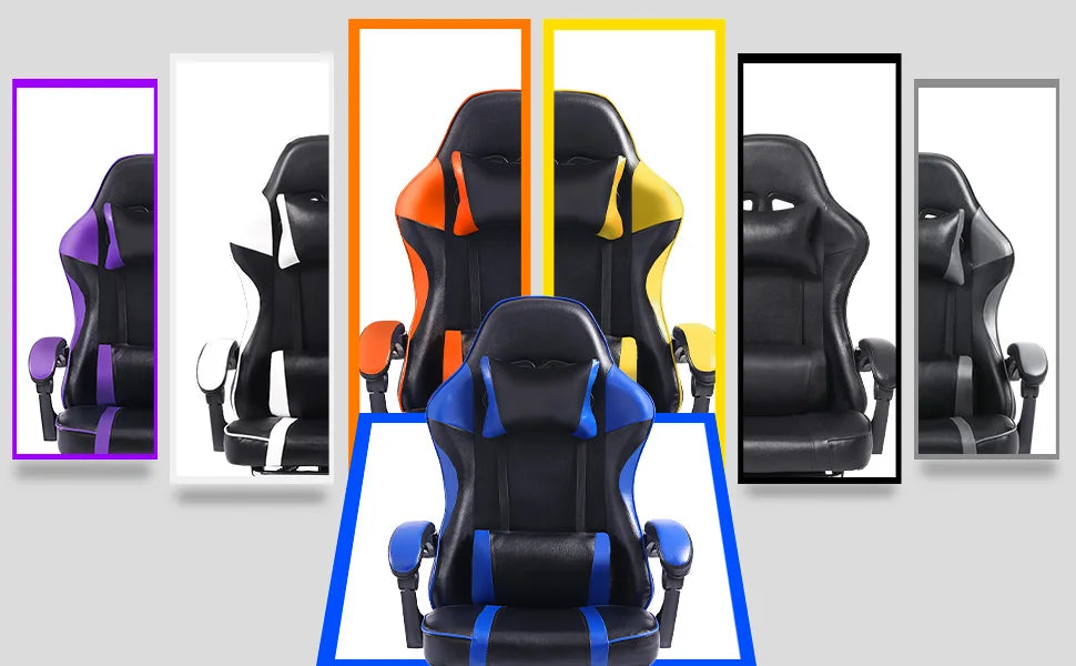 Computer Gaming Chairs for Adults, Ergonomic Computer Chair Office Desk Chair with Wheels, Adjustable Lumbar Support Big and Tal