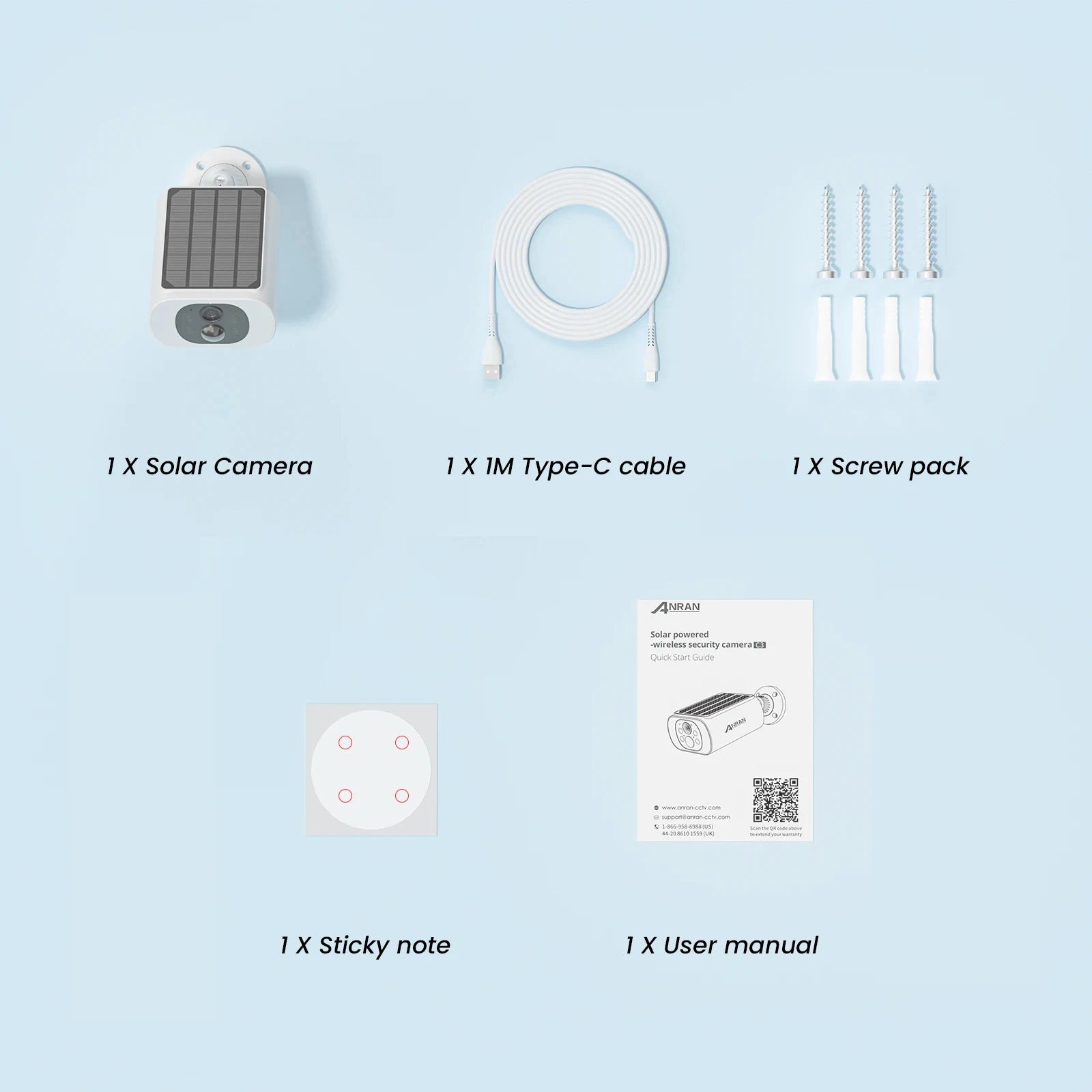 ANRAN 2K Solar Security Camera 3/5MP Outdoor Wireless 2.4G WIFI Camera Battery Cam Floodlight Color Night Vision Can't Add NVR