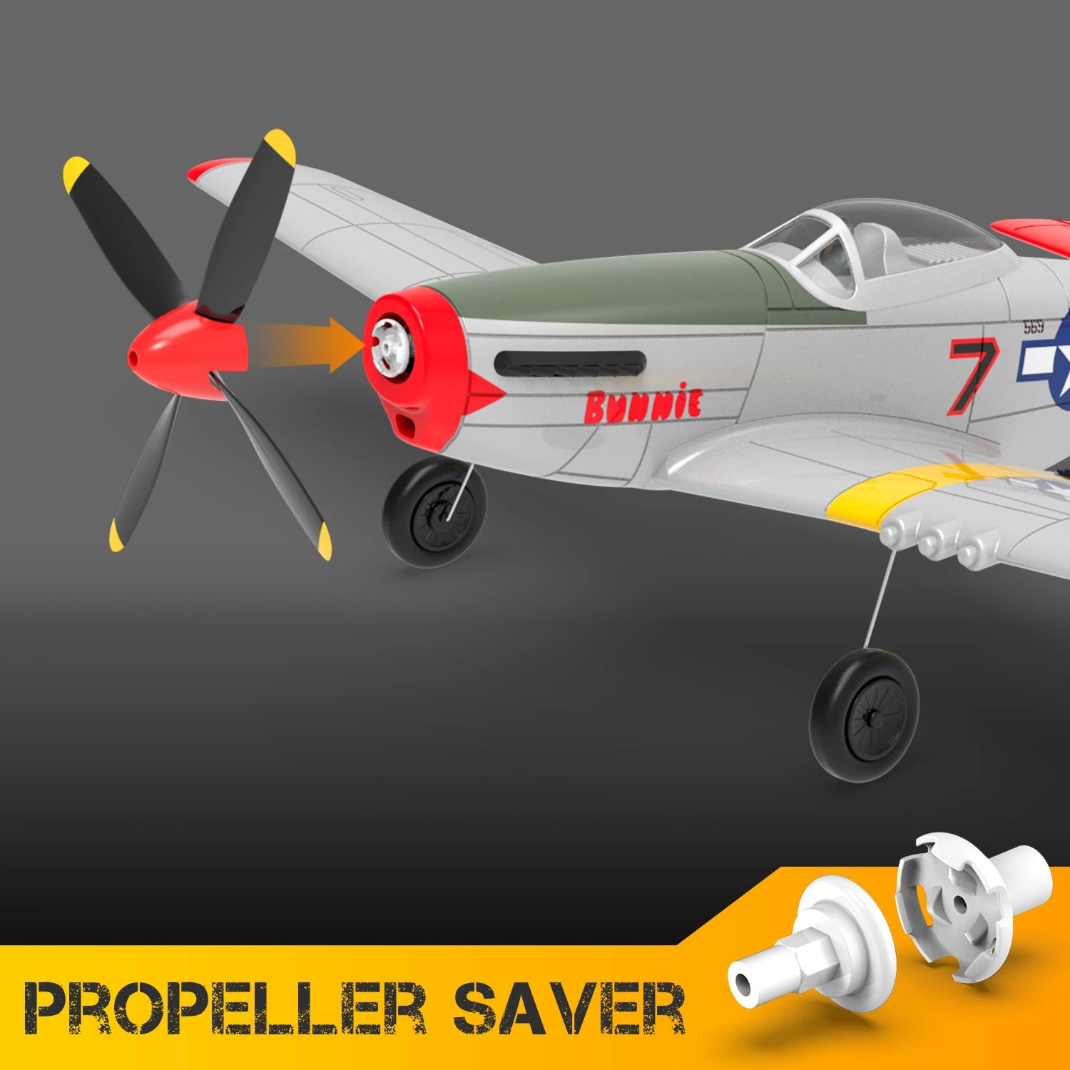 Volantex RC Plane,P-51 Mustang RTF RC Airplane,One-Key Aerobatic, Stable and Safe,Suitable for Outdoor Activity and gifts