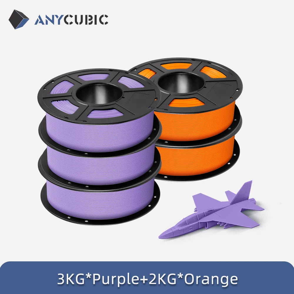 ANYCUBIC 5KG PLA Filament For FDM 3D Printer 1.75mm Eco-friendly 3D Printing Material Failment For Kobra S1C K3C EU US Warehouse