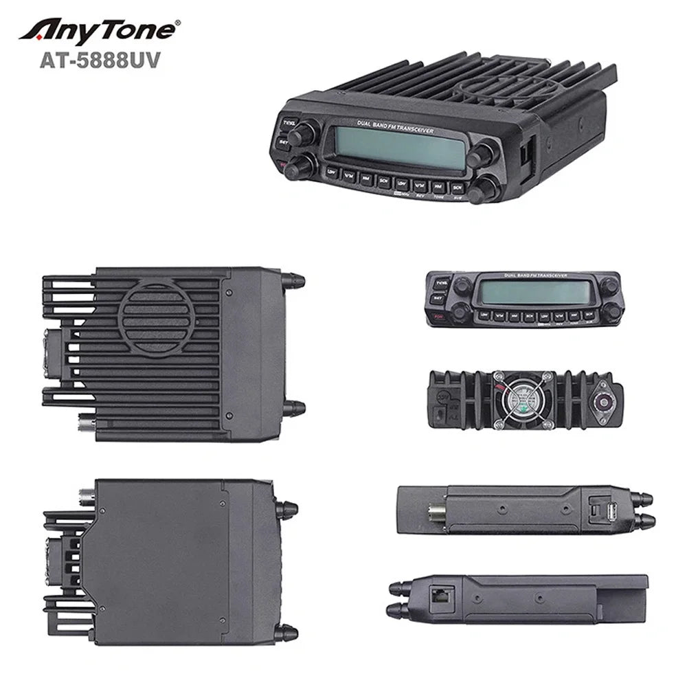 2025 NEW Anytone AT-5888UV III Tri Band Mobile Transceiver 50Watt VHF/220/UHF Car Truck Amateur Radio HAM Two Way Radio
