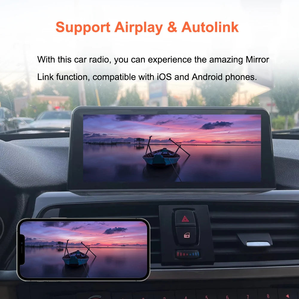 Bonroad 10.25" Wireless Carplay Android Auto Multimedia Display For BMW 3 4 Series F30 F31 F32 F33 F34 F36 NBT Touch Screen