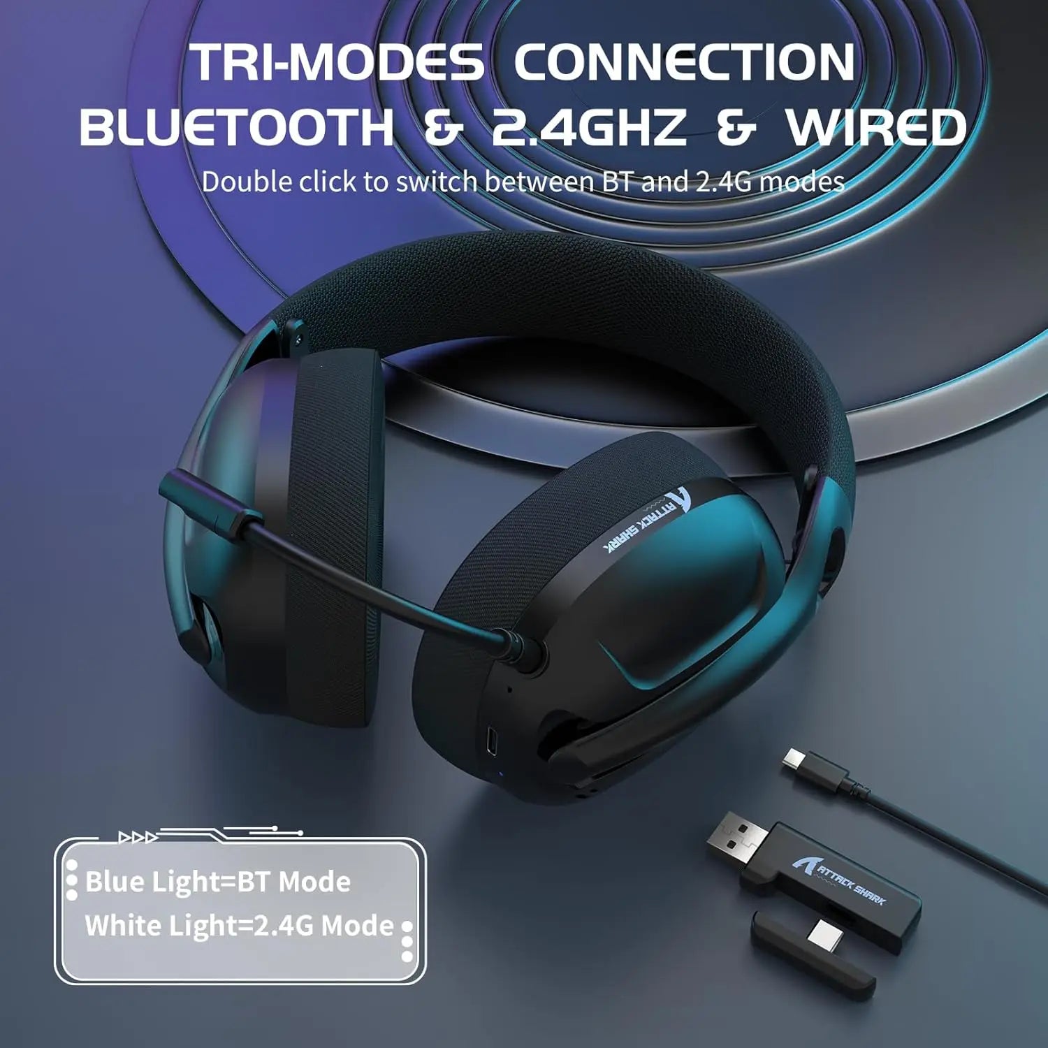 Light Weight Wireless Gaming Headset Lightspeed 3.5mm Audio Jack with Microphone