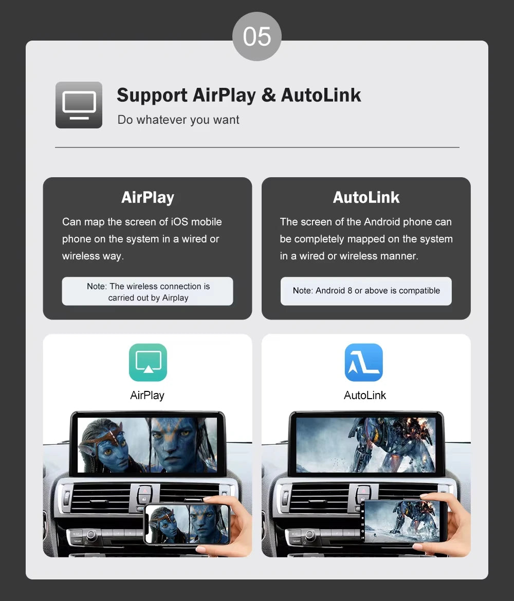 AUTOTOP 10.25”1920*720 Wireless Carplay Android Auto Car multimedia player for F20 F21 F22 F30 F31 F32 F33 F34 F36 NBT 2013-2017