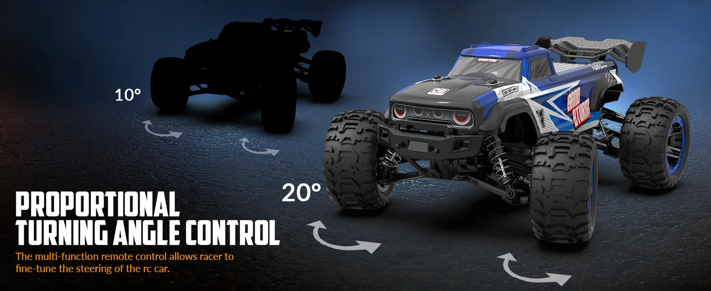 RACENT RC Truck 1:16 4x4 All Terrain RC Car 40KPH High Speed Remote Control Cars Off-Road Monster Truck for Boys