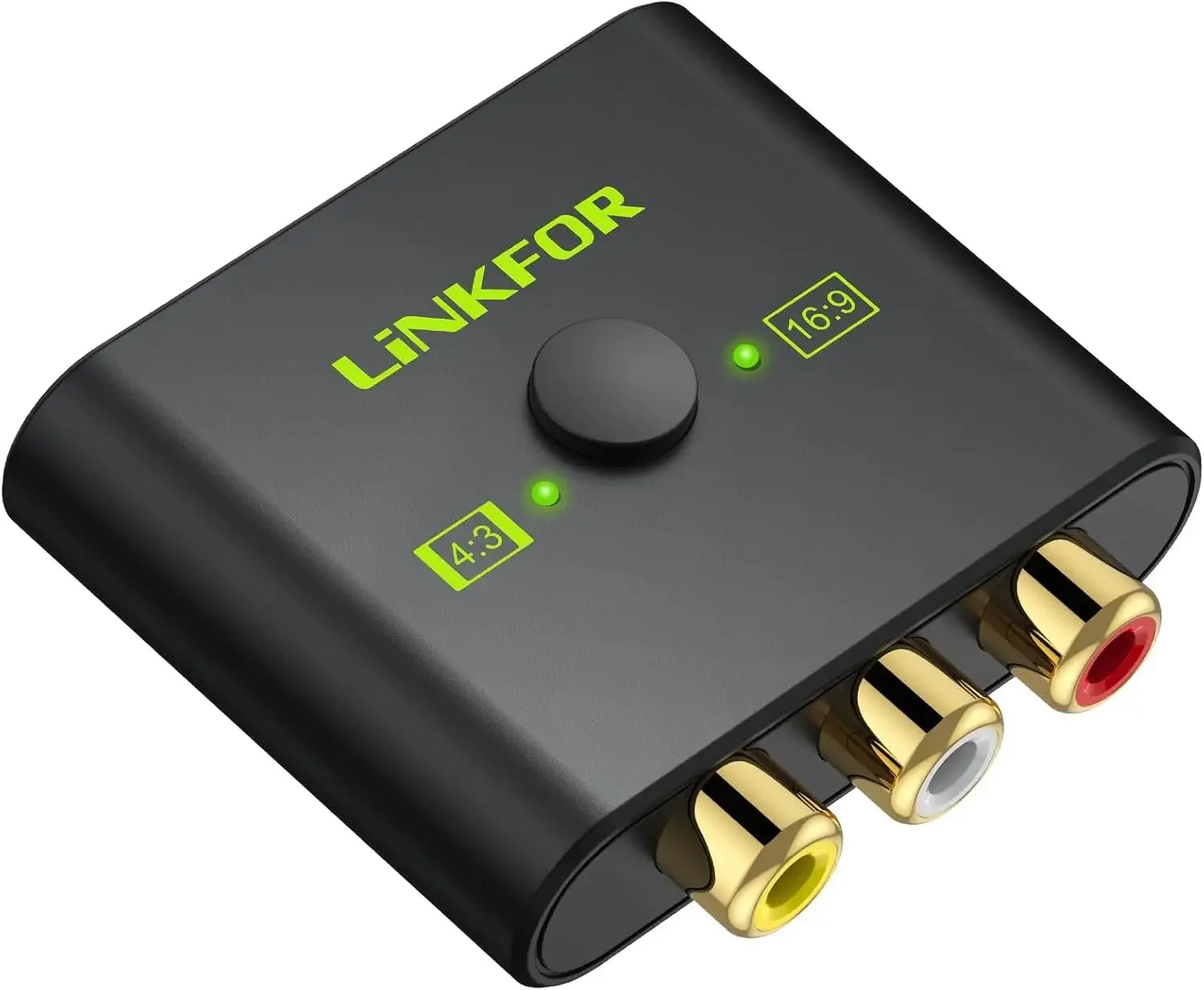 LiNKFOR RCA to HDMI Converter, 1080P AV to HDMI Converter, 16:9/4:3 Conversion Composite CVBS Audio Video Adapter for Wii/Xbox