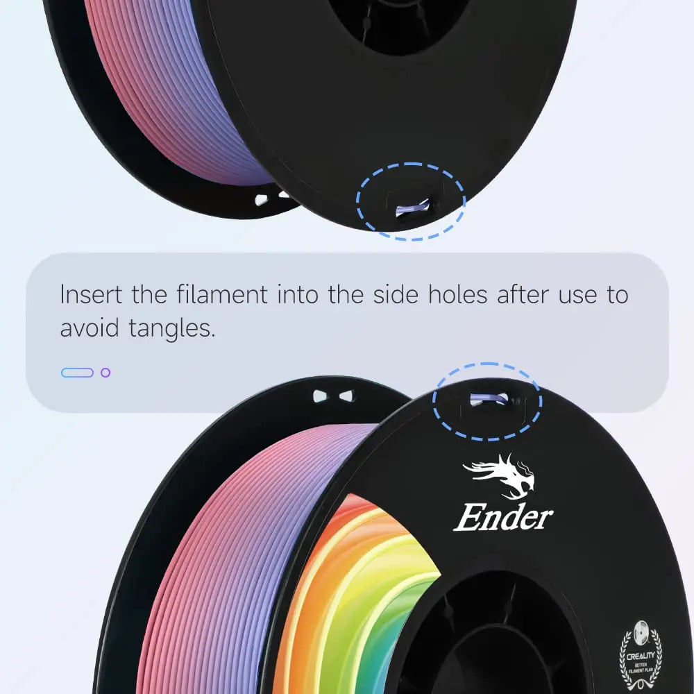 Creality 3D Printer Filament PLA PRO (PLA+) 1.75mm Rainbow Filament 1kg Ender PLA Plus Filament for Most FDM 3D Printers