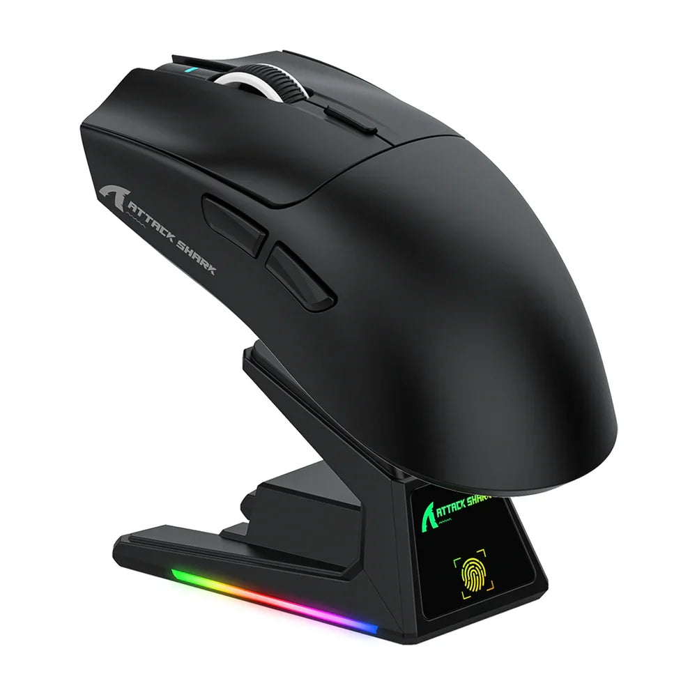 X1 Gaming Mouse with Magnetic Charging Dock, PixArt PAW3395PRO, 40000DPI, BT/2.4G Wireless/Wired, 53g SUPERLIGHT