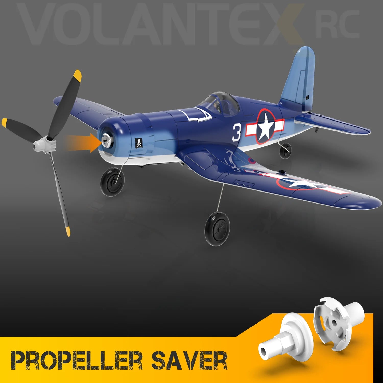 Volantex RC Planes for Adults,4-CH F4U Corsair RC Airplane,One-Key Aerobatic, Stable and Safe,Suitable for Outdoor Activity