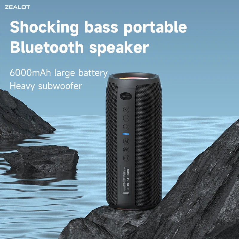 Pro High-power Bluetooth Speaker 40W 3D Stereo Bass Bluetooth Speaker Portable IPX5 Waterproof Suitable TWS Boom Box