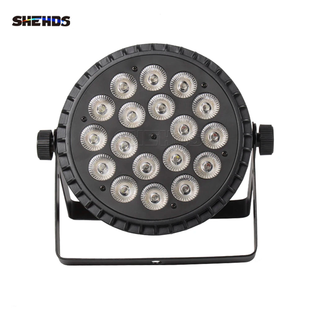 SHEHDS 4PCS Aluminum Alloy LED Flat Par 18x12W RGBW/18x18W RGBWA+UV LED Lighting DMX512 Disco Professional Stage DJ Equipment