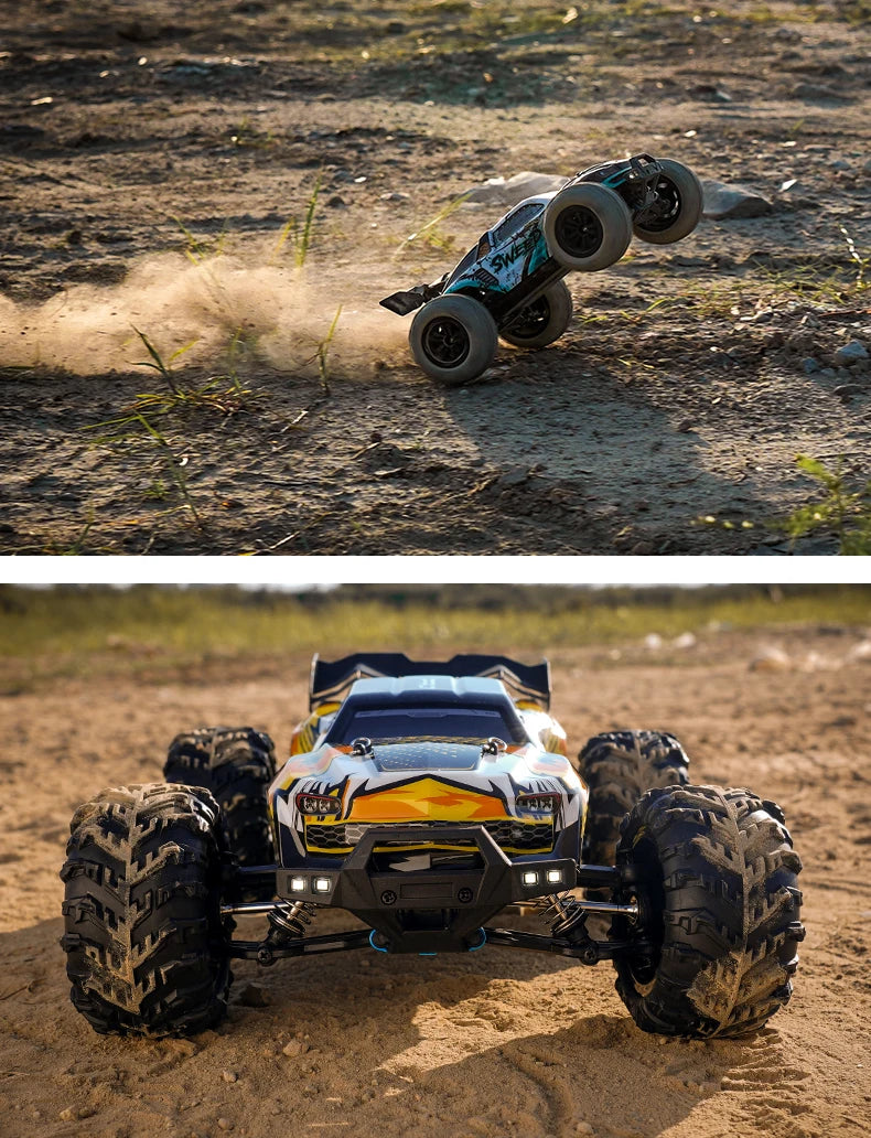 SCY 1:16 70KM/H or 50KM/H 4WD RC Car with LED Remote Control Cars High Speed Drift Monster Truck for Kids Vs Wltoys 144001 Toys