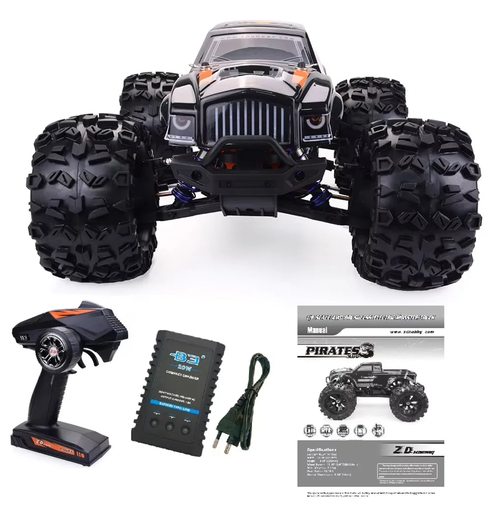 1/8 ZD Racing MT8 RTR 4WD Monster Truck Electric Off-Road Racing High-Speed Remote Control Model Car Children's Toy Gift
