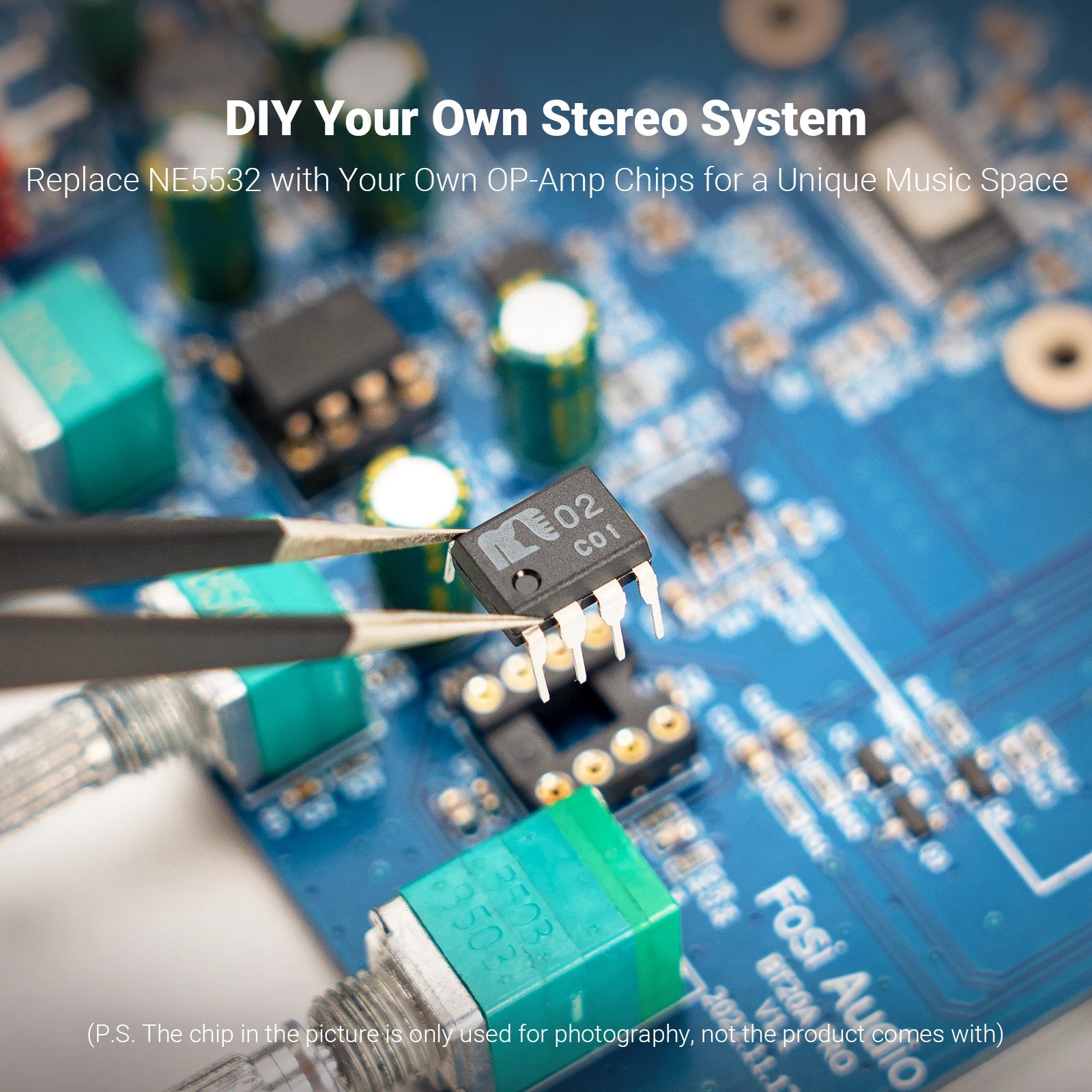 Fosi Audio TPA3255 Bluetooth Sound Power Amplifier 300W x2 Mini HiFi Stereo Class D Amp Bass Treble For Home Theater BT20A Pro