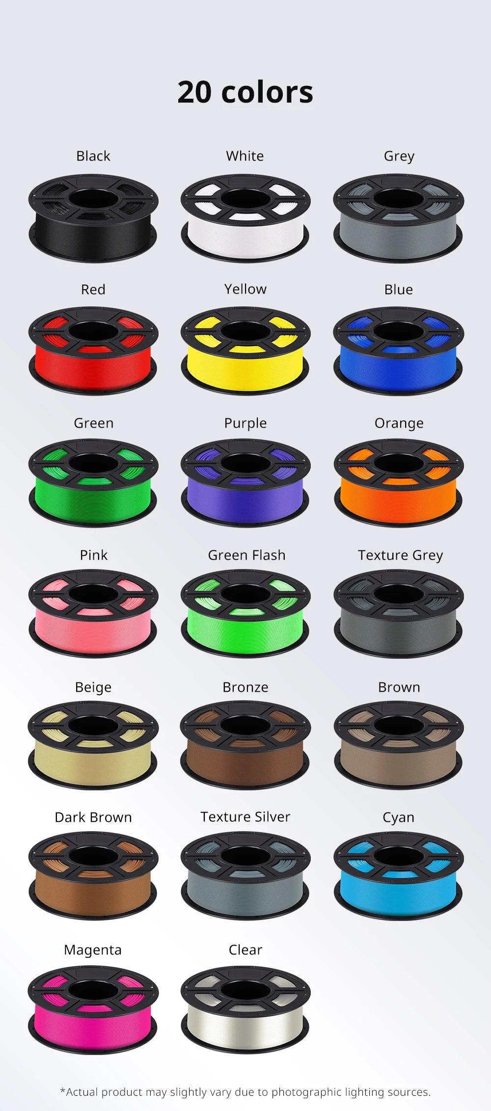 ANYCUBIC 5KG PLA Filament For FDM 3D Printer 1.75mm Eco-friendly 3D Printing Material Failment For Kobra S1C K3C EU US Warehouse