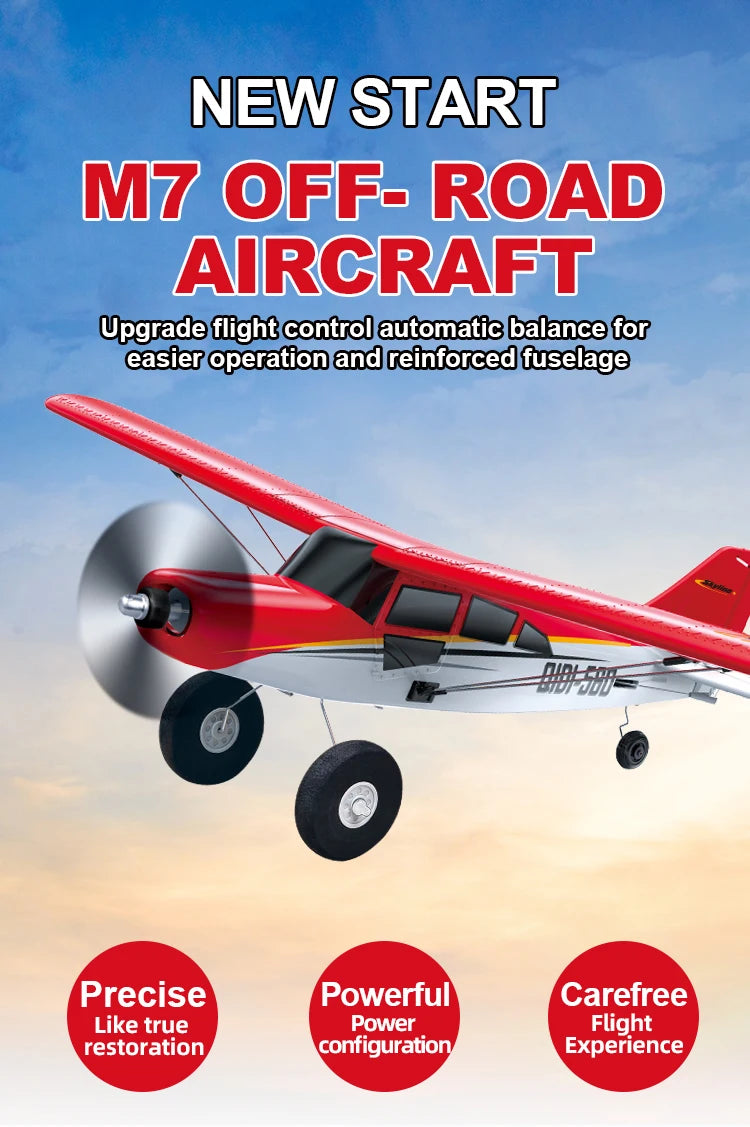 M7 Moore Off-road Aircraft Qidi560 RC Plane EPP 4CH Remote Control Brushless Airplane with LED light Model Toys for Children