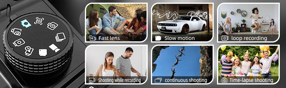 Digital Camera 4K 64MP 16X flip camera suitable for YouTube, suitable for photography beginners easy to learn and operate camera