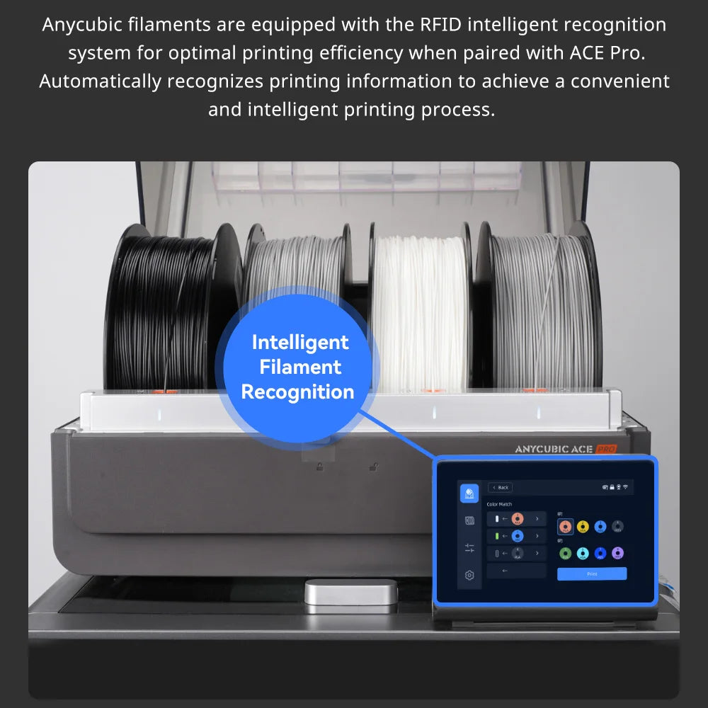 ANYCUBIC 5KG PLA Filament For FDM 3D Printer 1.75mm Eco-friendly 3D Printing Material Failment For Kobra S1C K3C EU US Warehouse