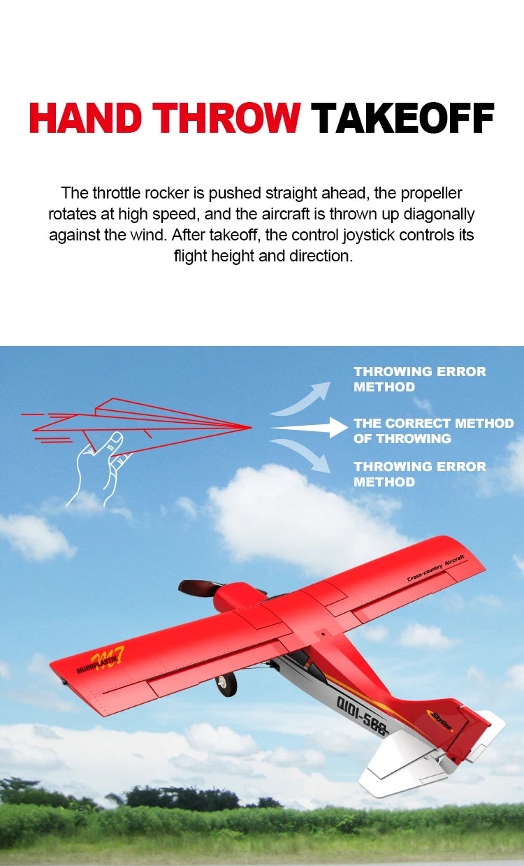 M7 Moore Off-road Aircraft Qidi560 RC Plane EPP 4CH Remote Control Brushless Airplane with LED light Model Toys for Children