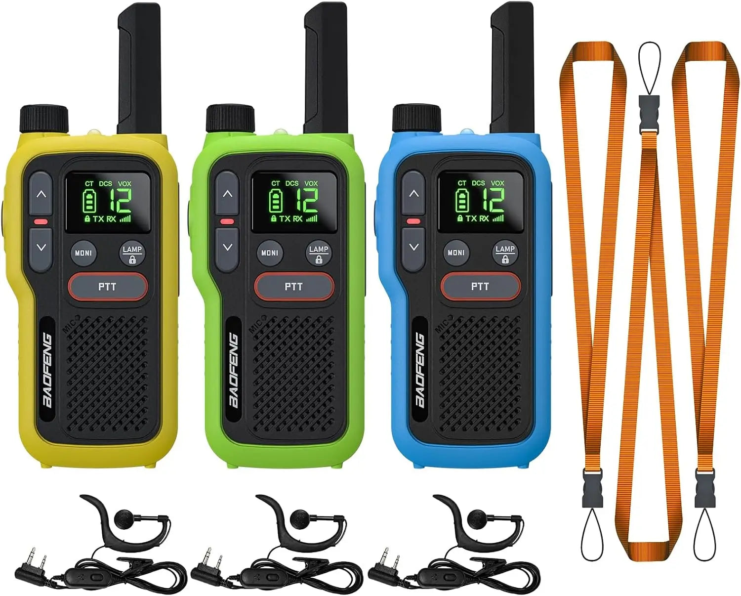 GT-18 Walkie Talkie PMR446 License Free Radio for Kids Adults, Long Range Rechargeable Walky Talky 1500mAh Battery