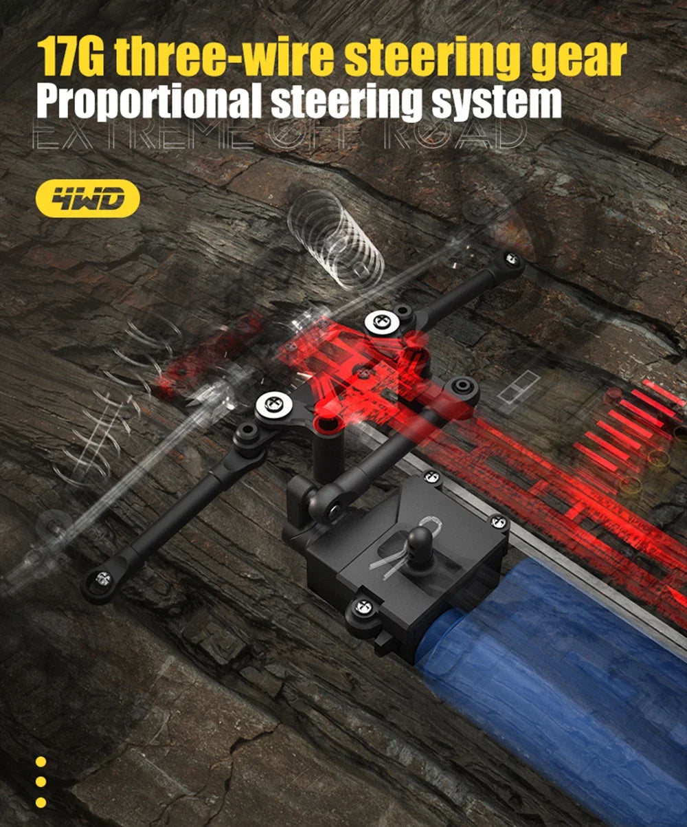 Q130 1/14 Rc Car Off Road With LED 4WD 70km/h High Speed Brushless Motor Monster Truck Desert/Snow Racing Drift Cars Toy for Boy