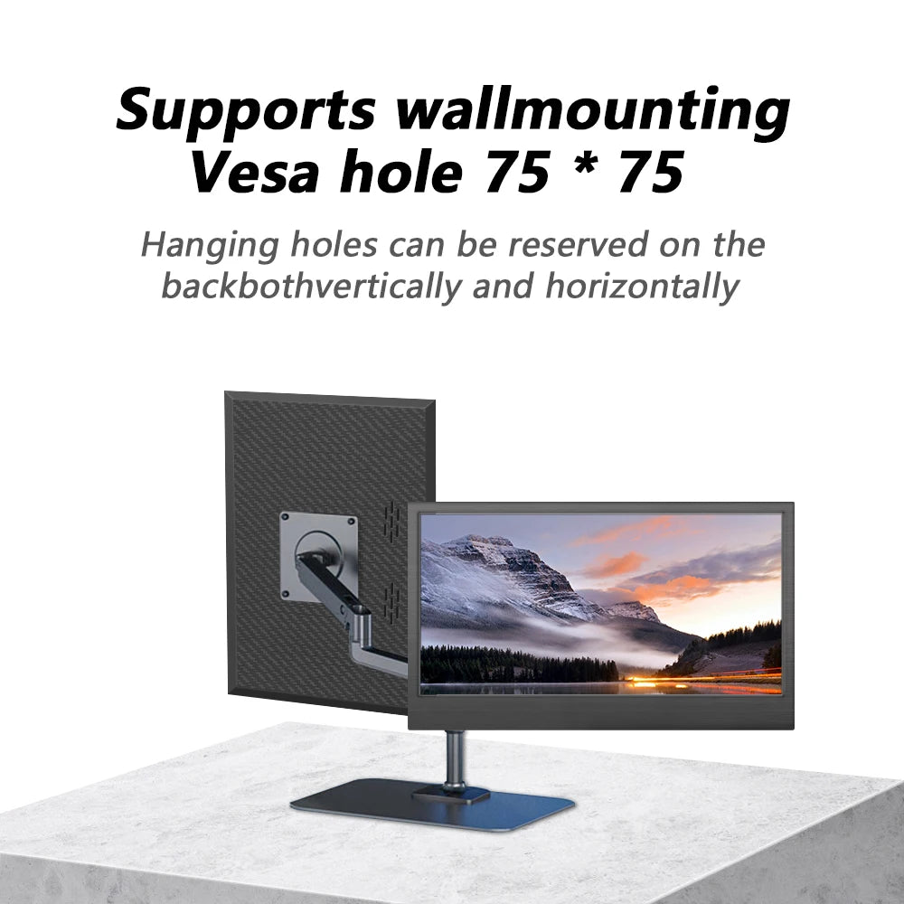 11.6 inch Portable Monitor 16:9 60Hz game screen 45% NTSC 250Cd/m² Laptop Mac Xbox PS4/5 Switch Display Type-c interface