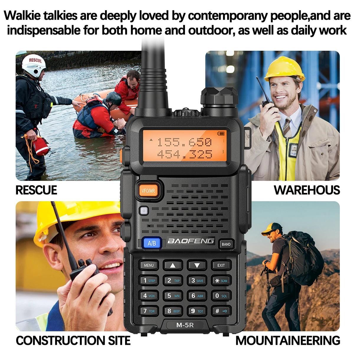 1/2PCS  8W Walkie Talkie Multi Band Type-C Wireless Copy Frequency AM Long Range For UV-5R Two Way Ham Radio