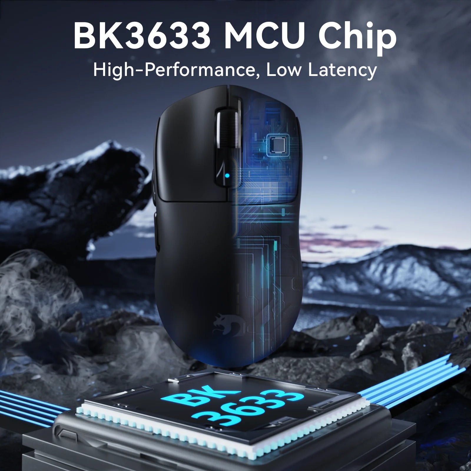 Wireless Gaming Mouse with Lightweight 39g, Pix Art PAW3395 PRO Sensor 40K DPI, Tri Mode-,100M Clicks Micro Switch