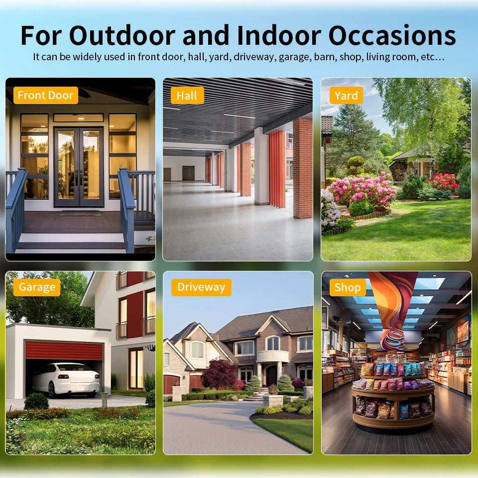 Dual Lens Security Camera Outdoor, 1080P, Starlight Color Night Vision, Pan/Tilt, Light & Siren Alarm, 2-Way Audio