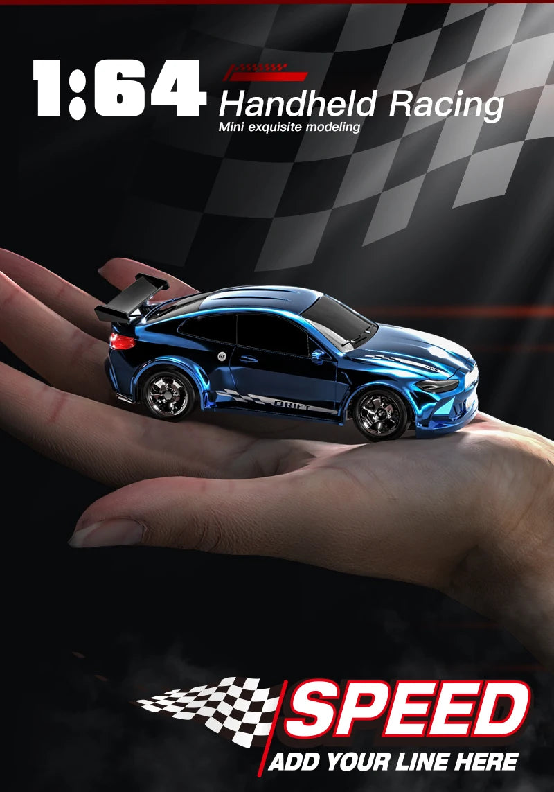 1/64 2.4G High speed Drift Rc Car 4WD Remote Control Car Four Wheel Drive Radio Controlled Mini GTR Racing Model Boy Toy GiftS