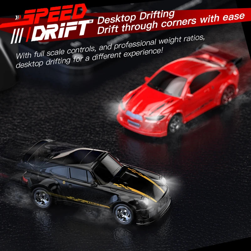 1/64 2.4G High speed Drift Rc Car 4WD Remote Control Car Four Wheel Drive Radio Controlled Mini GTR Racing Model Boy Toy GiftS