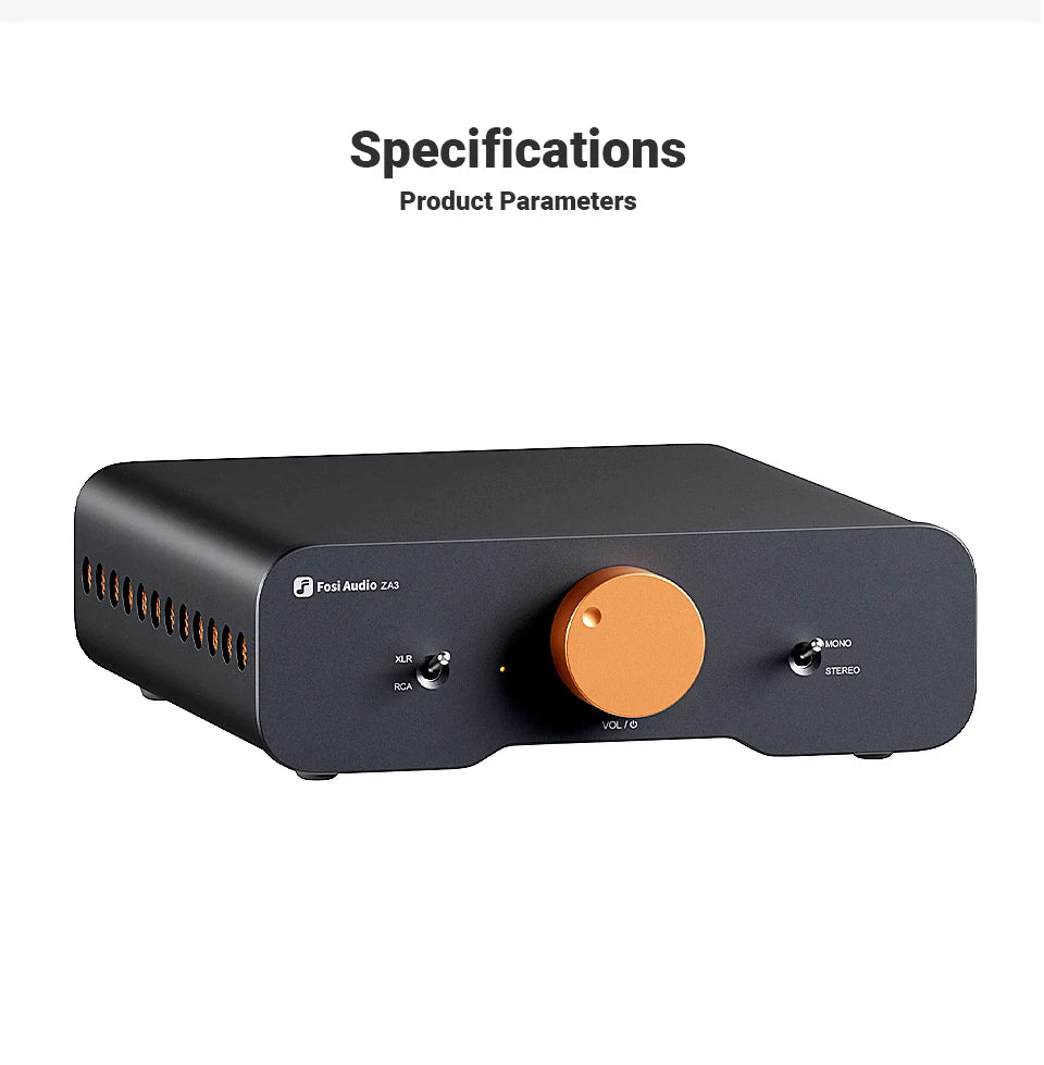 Fosi Audio ZA3 Stereo Power Amplifier TPA3255 Class D HiFi XLR/RCA/Balanced Audio Amp for Passive Bookshelf Speaker With 32V PSU