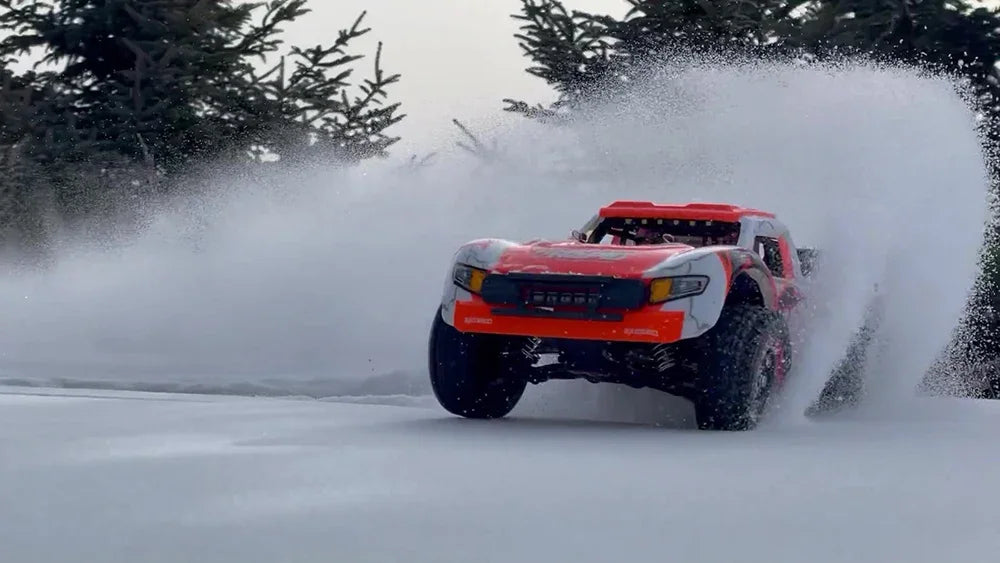 Q130 1/14 Rc Car Off Road With LED 4WD 70km/h High Speed Brushless Motor Monster Truck Desert/Snow Racing Drift Cars Toy for Boy