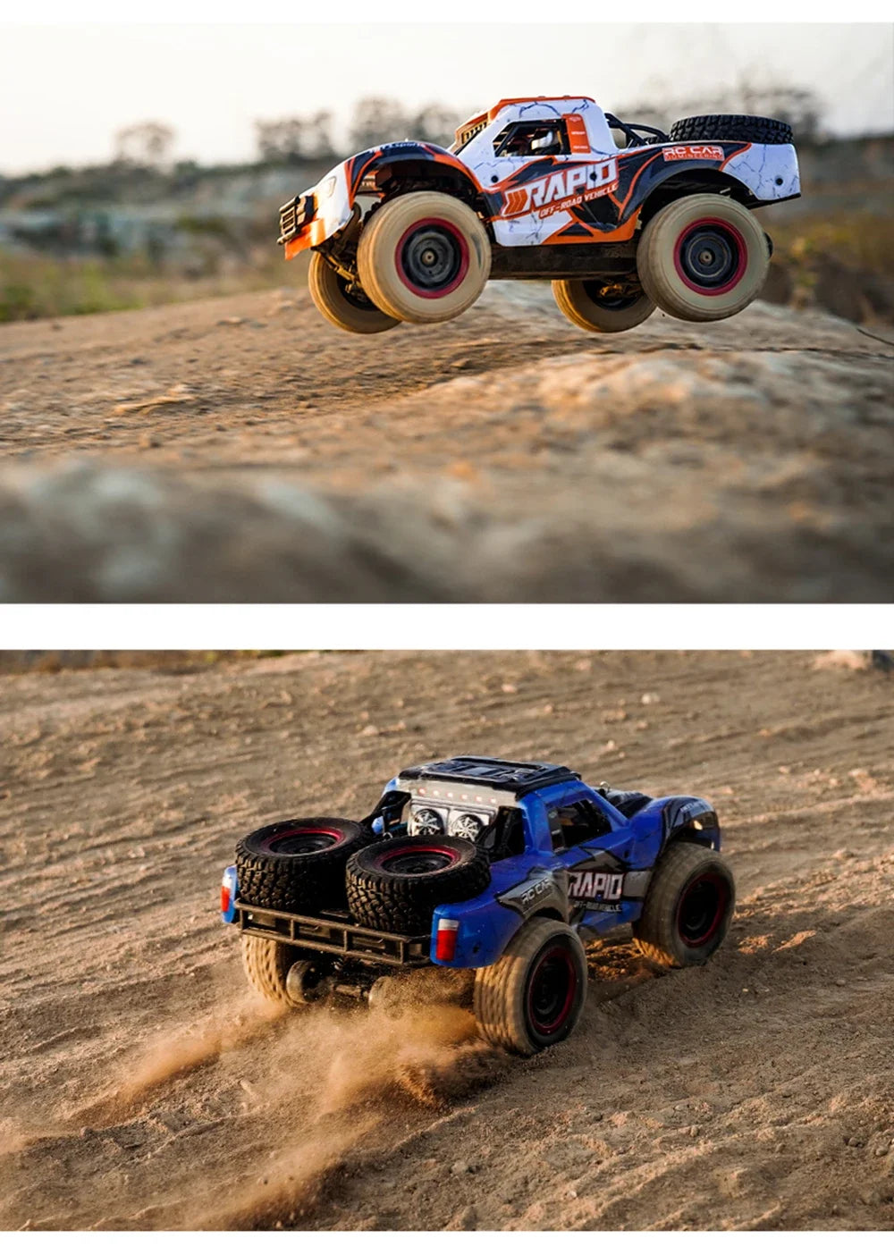 Q130 1/14 Rc Car Off Road With LED 4WD 70km/h High Speed Brushless Motor Monster Truck Desert/Snow Racing Drift Cars Toy for Boy